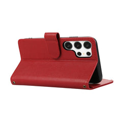 Für Samsung Galaxy S24 Ultra Hülle Multi Card Slots Reißverschluss Leder Telefonabdeckung mit Handschlaufe 