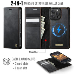 For iPhone 16 Pro Case CASEME C49  Compatible with MagSafe RFID Blocking Detachable Wallet Leather Phone Cover