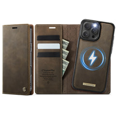For iPhone 16 Pro Case CASEME C49  Compatible with MagSafe RFID Blocking Detachable Wallet Leather Phone Cover