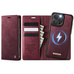 For iPhone 16 Pro Case CASEME C49  Compatible with MagSafe RFID Blocking Detachable Wallet Leather Phone Cover