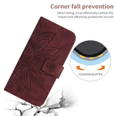 Étui portefeuille en cuir PU imprimé tournesol pour Samsung Galaxy S25 FE, avec bandoulière 