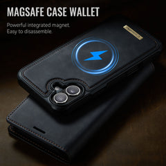 For iPhone 16 Case CASEME C49  Compatible with MagSafe RFID Blocking Detachable Wallet Leather Phone Cover