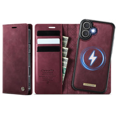 For iPhone 16 Case CASEME C49  Compatible with MagSafe RFID Blocking Detachable Wallet Leather Phone Cover