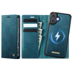 For iPhone 16 Case CASEME C49  Compatible with MagSafe RFID Blocking Detachable Wallet Leather Phone Cover
