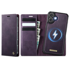 For iPhone 16 Case CASEME C49  Compatible with MagSafe RFID Blocking Detachable Wallet Leather Phone Cover