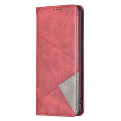 Für Samsung Galaxy S25 FE Hülle Kartenfächer Geometrie Aufdruck Leder Handyhülle 
