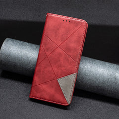 Für Samsung Galaxy S25 FE Hülle Kartenfächer Geometrie Aufdruck Leder Handyhülle 