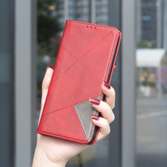 Für Samsung Galaxy S25 FE Hülle Kartenfächer Geometrie Aufdruck Leder Handyhülle 