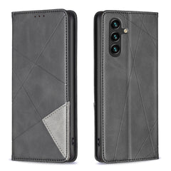 Für Samsung Galaxy S25 FE Hülle Kartenfächer Geometrie Aufdruck Leder Handyhülle 