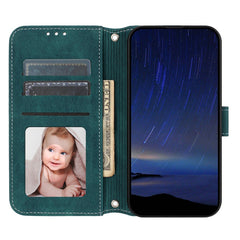For Samsung Galaxy A17 5G / A26 5G Case Wallet Skin-Touch Leather Imprinted Phone Cover with Wrist Strap