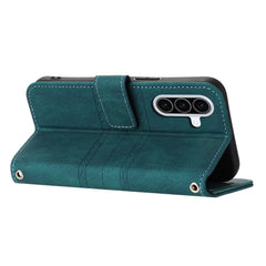 For Samsung Galaxy A17 5G / A26 5G Case Wallet Skin-Touch Leather Imprinted Phone Cover with Wrist Strap