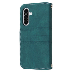 For Samsung Galaxy A17 5G / A26 5G Case Wallet Skin-Touch Leather Imprinted Phone Cover with Wrist Strap