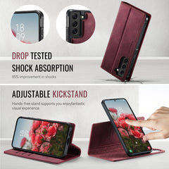 Für Samsung Galaxy S22+ 5G Hülle CASEME C49 Kompatibel mit MagSafe RFID Blocking Abnehmbare Brieftasche Leder Telefonabdeckung 