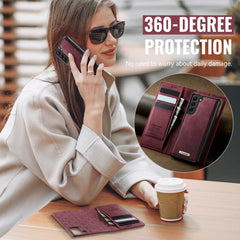 Für Samsung Galaxy S22+ 5G Hülle CASEME C49 Kompatibel mit MagSafe RFID Blocking Abnehmbare Brieftasche Leder Telefonabdeckung 
