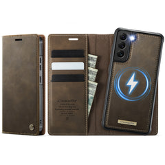 Für Samsung Galaxy S22+ 5G Hülle CASEME C49 Kompatibel mit MagSafe RFID Blocking Abnehmbare Brieftasche Leder Telefonabdeckung 