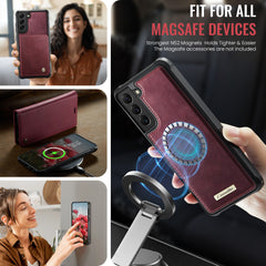 Für Samsung Galaxy S22 5G Hülle CASEME C49 Kompatibel mit MagSafe RFID Blocking Abnehmbare Brieftasche Leder Telefonabdeckung 