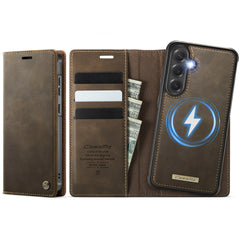 For Samsung Galaxy S23 FE Case CASEME C49  Compatible with MagSafe RFID Blocking Detachable Wallet Leather Phone Cover