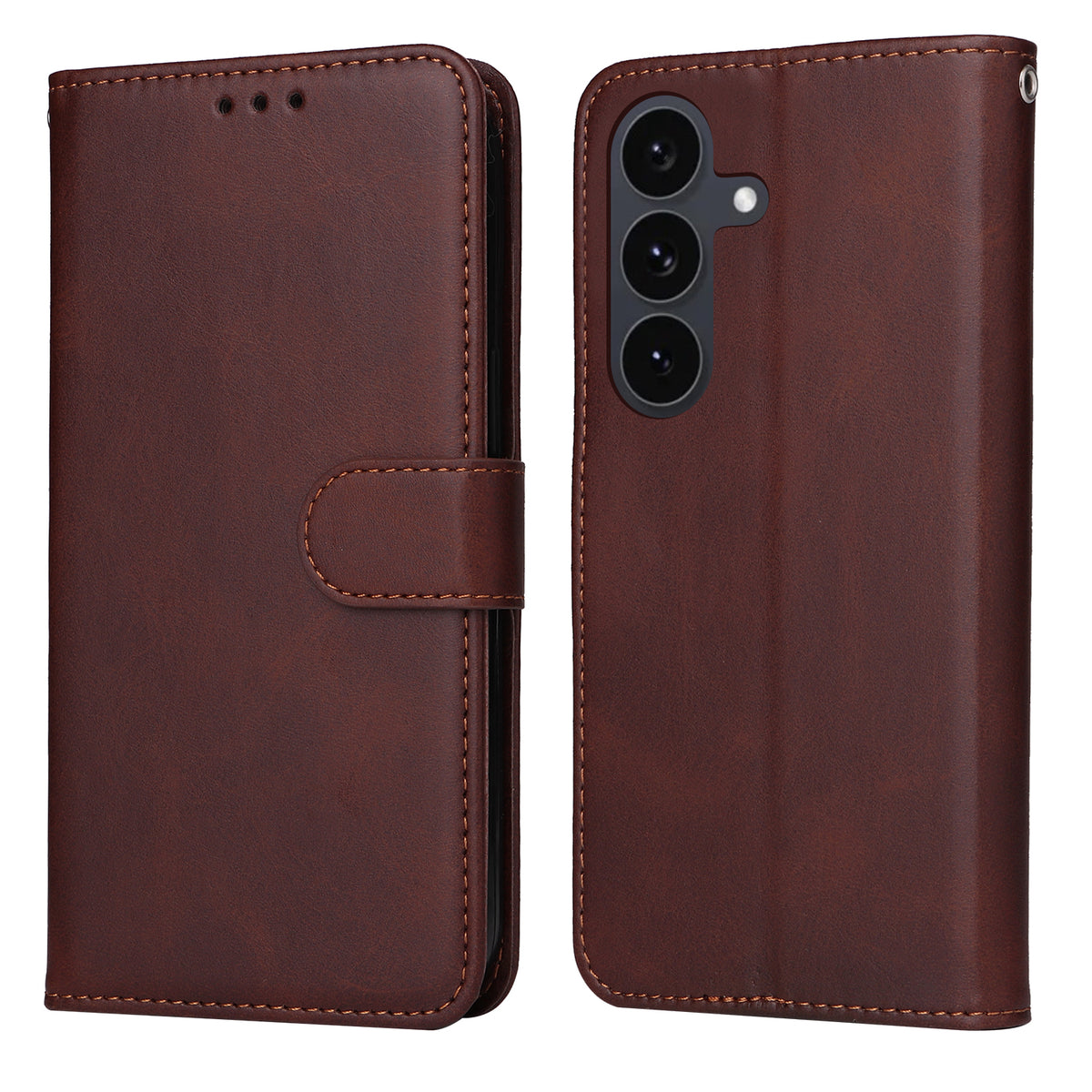 Étui portefeuille à rabat en cuir PU pour Samsung Galaxy S25 FE 