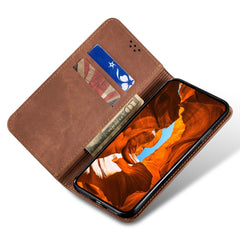 Coque en cuir anti-rayures pour Samsung Galaxy S25 FE, texture jean, support 