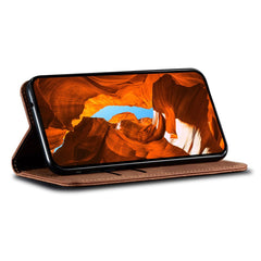Coque en cuir anti-rayures pour Samsung Galaxy S25 FE, texture jean, support 