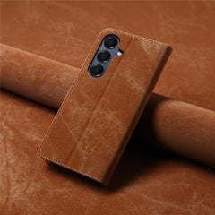 Coque en cuir anti-rayures pour Samsung Galaxy S25 FE, texture jean, support 
