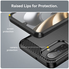 For Samsung Galaxy A17 5G / A26 5G Case Protective Phone Cover Carbon Fiber Texture Brushed