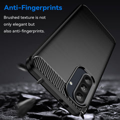For Samsung Galaxy A56 5G Case with Screen Film WANLONFENG LS Series Big Lens Hole Brushed Texture TPU Phone Cover