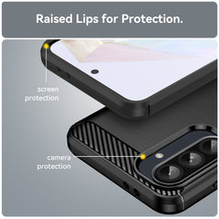 For Samsung Galaxy A56 5G Case with Screen Film WANLONFENG LS Series Big Lens Hole Brushed Texture TPU Phone Cover