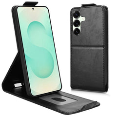 Für Samsung Galaxy S25 FE Stand Case Magnetverschluss Vertikal Flip Leder Telefonabdeckung mit Kartenhalter 
