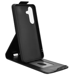 Für Samsung Galaxy S25 FE Stand Case Magnetverschluss Vertikal Flip Leder Telefonabdeckung mit Kartenhalter 