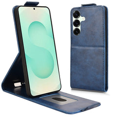 Für Samsung Galaxy S25 FE Stand Case Magnetverschluss Vertikal Flip Leder Telefonabdeckung mit Kartenhalter 