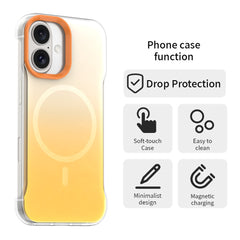 For iPhone 16 Magnetic Case Gradient Design Borderless IMD TPU + PC + PET Phone Cover