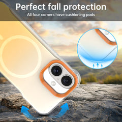 For iPhone 16 Magnetic Case Gradient Design Borderless IMD TPU + PC + PET Phone Cover