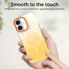 For iPhone 16 Magnetic Case Gradient Design Borderless IMD TPU + PC + PET Phone Cover
