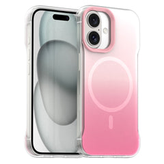 For iPhone 16 Magnetic Case Gradient Design Borderless IMD TPU + PC + PET Phone Cover