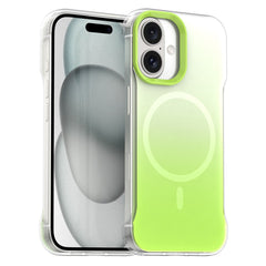 For iPhone 16 Magnetic Case Gradient Design Borderless IMD TPU + PC + PET Phone Cover
