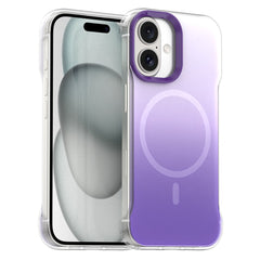 For iPhone 16 Magnetic Case Gradient Design Borderless IMD TPU + PC + PET Phone Cover