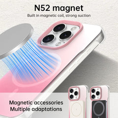 For iPhone 16 Pro Magnetic Case Gradient Design Borderless IMD TPU + PC + PET Phone Cover