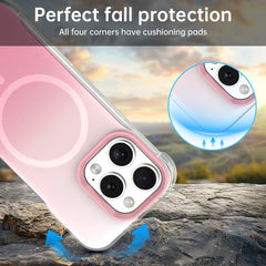 For iPhone 16 Pro Max Magnetic Case Gradient Design Borderless IMD TPU + PC + PET Phone Cover