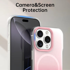 For iPhone 16 Pro Max Magnetic Case Gradient Design Borderless IMD TPU + PC + PET Phone Cover