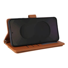 Für Samsung Galaxy S25 FE Hülle mit Schulter-/Handschlaufe Leder Handyhülle Stand Wallet 