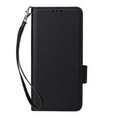 Étui portefeuille en cuir PU texturé pour Samsung Galaxy S25 FE avec dragonne 