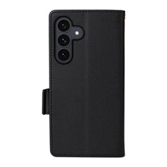 Étui portefeuille en cuir PU texturé pour Samsung Galaxy S25 FE avec dragonne 