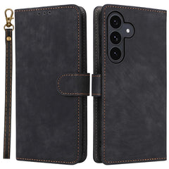 For Samsung Galaxy S25 FE Case Wallet RFID Blocking PU Leather Phone Cover Stand with Strap