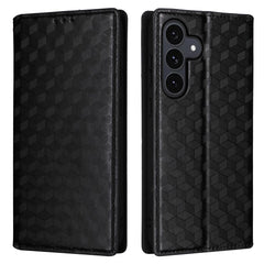 Für Samsung Galaxy S25 FE Hülle Brieftasche Rhombus Aufgedruckte Leder Telefonabdeckung 
