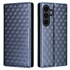 Für Samsung Galaxy S25 FE Hülle Brieftasche Rhombus Aufgedruckte Leder Telefonabdeckung 