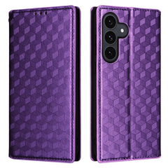 Für Samsung Galaxy S25 FE Hülle Brieftasche Rhombus Aufgedruckte Leder Telefonabdeckung 