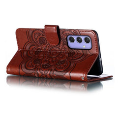Für Samsung Galaxy S25 FE Hülle PU-Leder Mandala Aufdruck Design Brieftasche Handyhülle mit Handschlaufe 