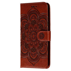Für Samsung Galaxy S25 FE Hülle PU-Leder Mandala Aufdruck Design Brieftasche Handyhülle mit Handschlaufe 