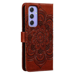 Für Samsung Galaxy S25 FE Hülle PU-Leder Mandala Aufdruck Design Brieftasche Handyhülle mit Handschlaufe 